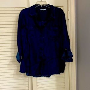 Chico’s Fringe Denim Shirt